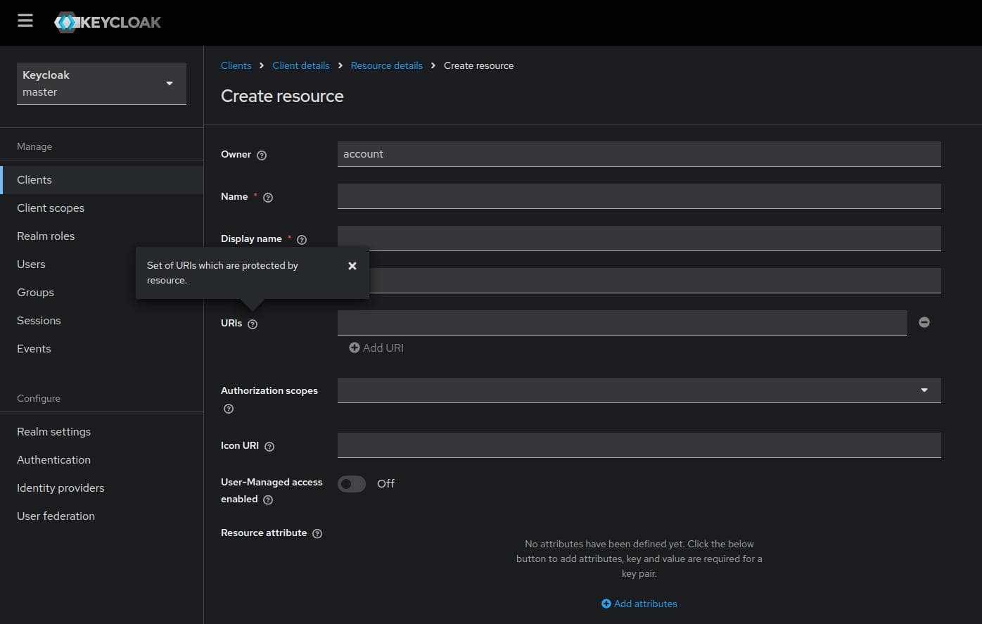 Keycloak authorization - fine-grained control